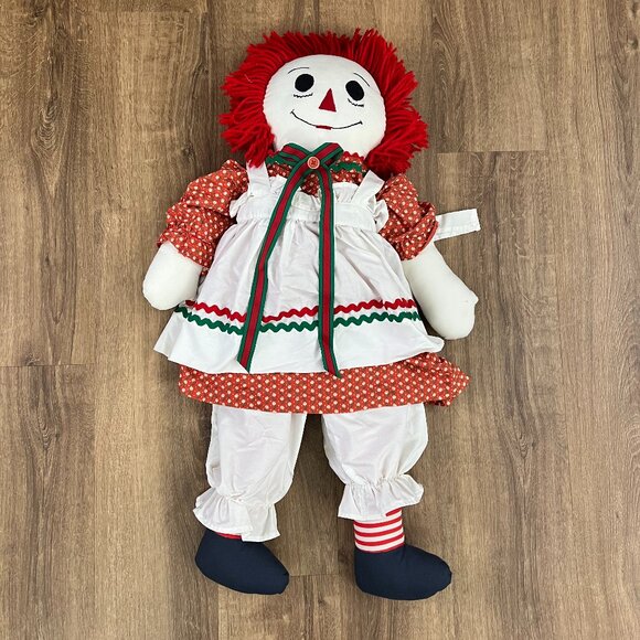 Raggedy Ann Doll Large Handmade Holiday 34" - Picture 1 of 10